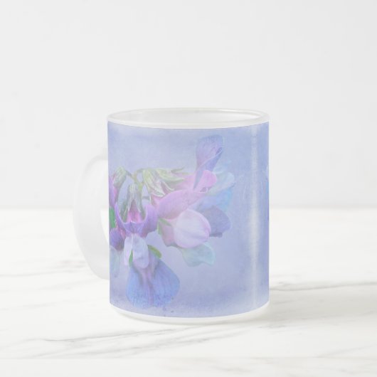 Beach Pea Blume Mattglastasse (Vorderseite Links)