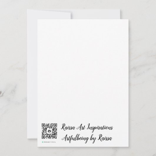 Beach Peace Dankeskarte (Rückseite)