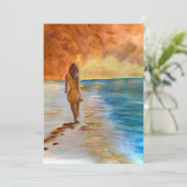 Beach Peace Dankeskarte (Stehend Vorderseite)