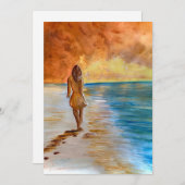 Beach Peace Dankeskarte (Vorne/Hinten)