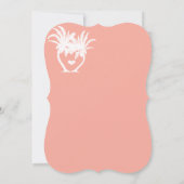 Beach Peach Palm Tree Zielhalkboard Einladung (Rückseite)