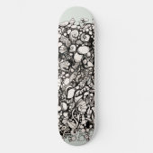 Beach Pebble drawing black and white Skateboard (Vorderseite)