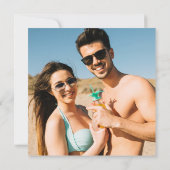 Beach Pebble Herzlich Foto Verlobung Einladung (Rückseite)