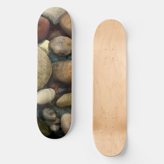 Beach Pebble Pattern Skateboard (Vorderseite)