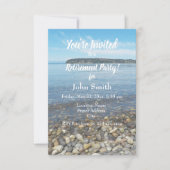 Beach Pebbles Foto Rente Party Einladung (Vorderseite)