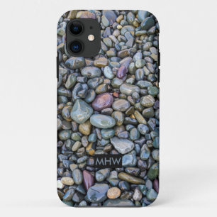 Beach Pebbles kundenspezifische Monogramm-Telefong Case-Mate iPhone Hülle