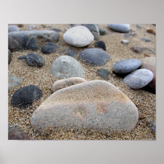 Beach Pebbles Poster Print (Vorne)