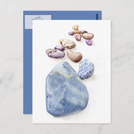 Beach Pebbles Postkarte (Vorne/Hinten)