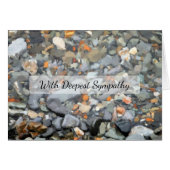Beach Pebbles Sympathie Card (Vorderseite (Horizontal))