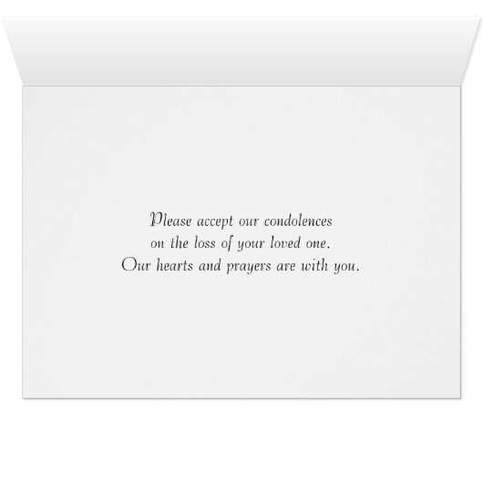 Beach Pebbles Sympathie Card (Innenansicht Horizontal (Unten))