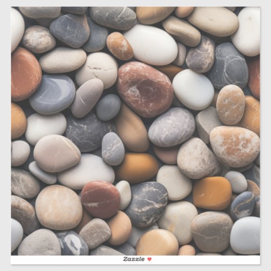 Beach Pebbles Vinyl Sticker (Blatt)