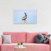 Beach Pelican Fishing Leinwand Fotografie (Insitu (Wohnzimmer))