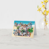 BEACH Personal, Real Estate, Business Christmas Karte (Gelbe Blume)