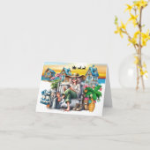 BEACH Persönlich, echtes Anwesen, Geschäftsweihnac Karte (Gelbe Blume)