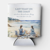 Beach Picnic Bachelorette Letzten Toast an der Küs Dosenkühler (Vorderseite)