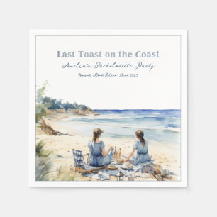 Beach Picnic Bachelorette Letzten Toast an der Küs Serviette