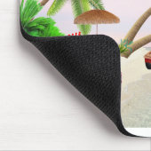 Beach Picnic Boat Bush Palm Trees Beach Chair Mousepad (Ecke)