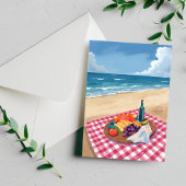Beach Picnic | Ocean Shore Painting Postkarte