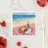 Beach Picnic | Ocean Shore Painting Serviette (Beispiel)