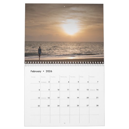 Beach Pictures bei Sunset 2025 Kalender (Feb 2026)
