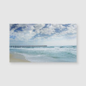 Beach Pier über dem Foto von Ocean Waves Magnet (Vorderseite)