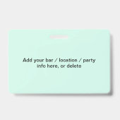 Beach Pineapes benutzerdefinierte Text-Party-Abzei Ausweis (Rückseite)