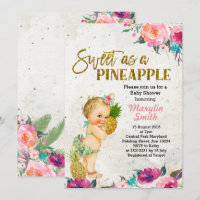Beach Pineaple Baby Dusche Einladung