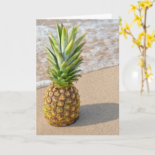 Beach Pineaple Friend's Geburtstag Karte (Gelbe Blume)