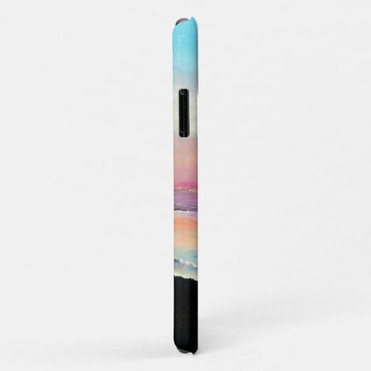 Beach Pink Blue Sunset Artwork Case-Mate iPhone Hülle (Hinten/Rechts)