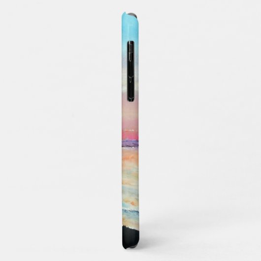 Beach Pink Blue Sunset Artwork Case-Mate iPhone Hülle (Hinten/Links)
