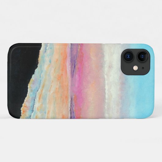 Beach Pink Blue Sunset Artwork Case-Mate iPhone Hülle (Rückseite (Horizontal))
