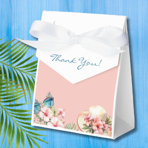 Beach Pink Blume Tropisches Brautparty Geschenkschachtel