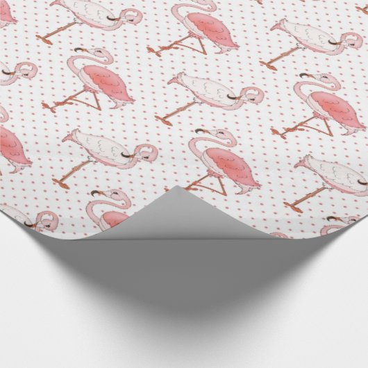 Beach Pink Flamingo Muster Packpapier (Ecke)