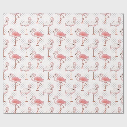 Beach Pink Flamingo Muster Packpapier (Flach)