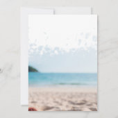 Beach Pink Flamingos Retirement Party Einladung (Rückseite)