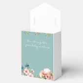 Beach Pink Floral Blue Tropical Brautparty Geschenkschachtel (Geöffnet)