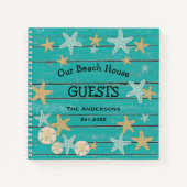 Beach Planks und Starfish Gast Notizblock (Vorderseite)