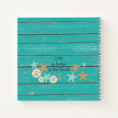 Beach Planks und Starfish Gast Notizblock (Rückseite)