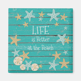 Beach Planks und Starfish Magnet