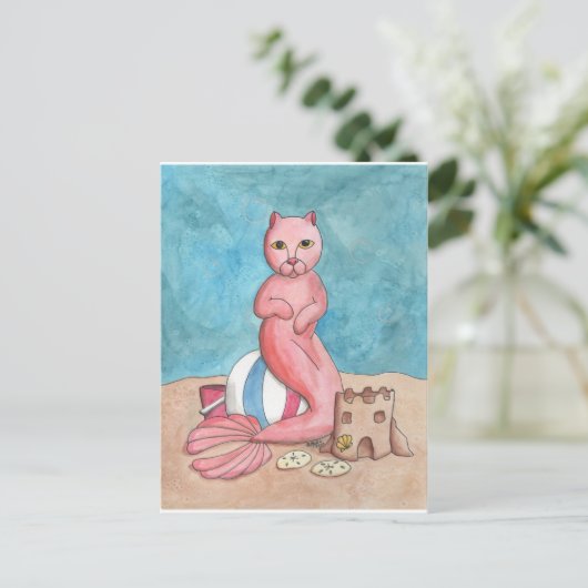 Beach Play Postkarte (Stehend Vorderseite)