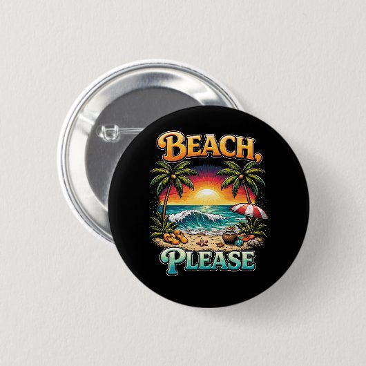 Beach, Please Button (Vorne & Hinten)