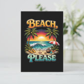 Beach, Please Dankeskarte (Stehend Vorderseite)