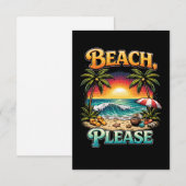 Beach, Please Dankeskarte (Vorne/Hinten)