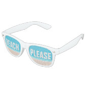 BEACH PLEASE Funny Modern Template Party Shades Partybrille (Schrägansicht)