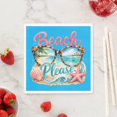 "Beach Please" Papier Serviette (Beispiel)