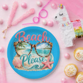 "Beach Please" Pappteller. Pappteller (Party)