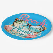 "Beach Please" Pappteller. Pappteller (Schrägansicht)