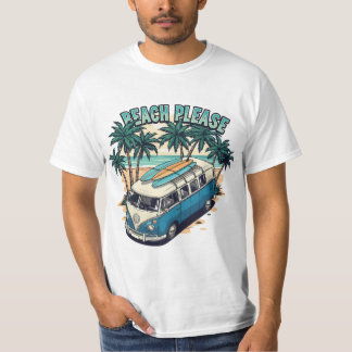 Beach Please Retro Surf Van T-Shirt