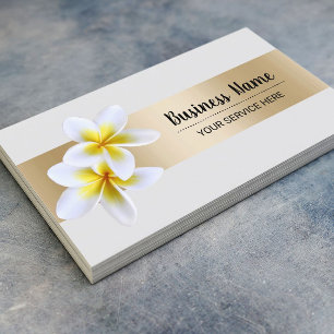 Beach Plumeria Blume Beauty Salon Wellness-Center Visitenkarte