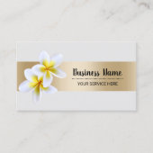 Beach Plumeria Blume Beauty Salon Wellness-Center Visitenkarte (Vorderseite)